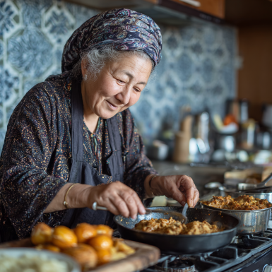 Katta yoshdagi odam sog'lom ovqat bilan